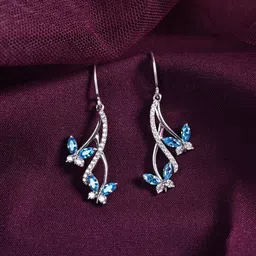 clara Butterfly Cubic Zirconia Sterling Silver Drops & Danglers-picture-16