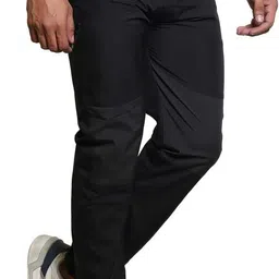 voxtrend Men Regular Fit Black Cotton Blend Trousers image 4