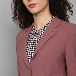 allen solly Women Solid Single Breasted Casual Blazer image 5