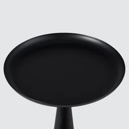 tanush furnitures Torre Modern Black Side Table with Monolithic Matte Elegance in Black Finish image 5