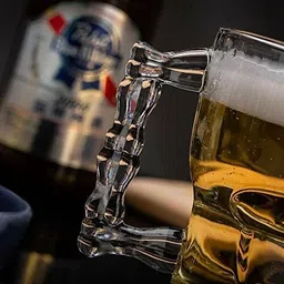 kgbtreads (Pack of 2) SKULL BEAR MUG 2 PCS 540 ML Glass Set Beer Mug (540 ml, Glass, Clear Glass Set Beer Mug image 3