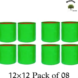 growtree 12"x12" HDPE Grow Bags 260 GSM,, For Home Gardening, (Pack of 08) Terrace, gardening Grow Bag-picture-23