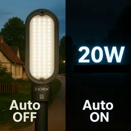 schein 20W Smart Sensor Street Light | White Color LED | Automatic Day to Night Operation – Saves Time & Energy | No Worry of Daily Switching | BIS & ISO Certified (R-97001945) | IP66 Waterproof Polycarbonate Body | Outdoor Lamp for Streets & Villages | Pack of 1 Street Light Outdoor Lamp-picture-28
