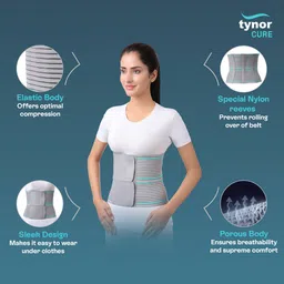 tynor Abdominal Belt, Grey, Medium, 1 Unit Abdominal Belt image 3
