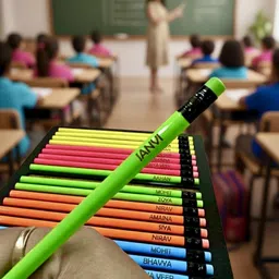 d phoenix Personalized Name Pencils – Multicolor Custom Engraved Set of 20 Pencil-picture-15