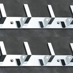 4 HOOKS CLOTHES HANGER BATHROOMS WALL DOOR HOOKS FOR HANGING CLOTH Aluminium Belt Pack of 2 Hangers For Belt-image-82