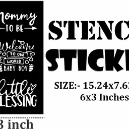 surmul Mehndi Stencil Sticker ForHappy Announcement Featuring “Mommy to Be” Arrow Text-picture-10