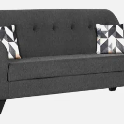 febonic Melaan Fabric 3 Seater Sofa in Charcoal Grey Colour image 4