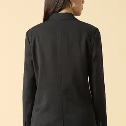 allen solly Women Solid Single Breasted Formal Blazer image 3