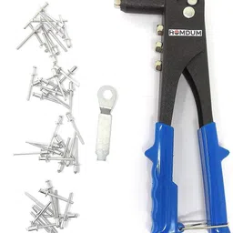 homdum Non Slip 10" Rivet Gun, Riveter Nail Gun, Pop Riveter With Nose Pieces (3/32"; 1/8"; 5/32"; 3/16") Medium Duty Squeeze Rivet Gun image 1