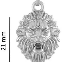 akshat sapphire Sterling Silver (92.5% purity) God Vishnu Narsimha Pendant For Men & Women Pure Silver Lord Vishnu Narsimha Locket For Good Health & Wealth Sterling Silver Pendant image 3