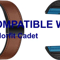 ACM WSM28P22BRBL3568 Pack of 2 Watch Strap Leather Magnetic Silicone 22mm for Noise Colorfit Cadet Smartwatch (Brown/Blue) Smart Watch Strap-picture-11