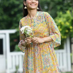 juniper Women Tiered Multicolor Midi/Calf Length Dress image 3