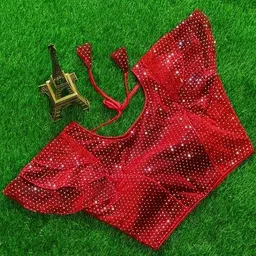 sathi creation Round Neck Women Blouse image 1