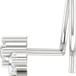 avsar Kimaya 18kt Diamond White Gold Nose Wire image 5