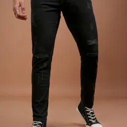 ketch Men Skinny Mid Rise Black Jeans image 1