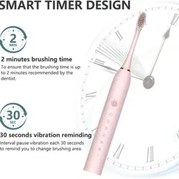 AKADO Rechargeable toothbrush with 6 optional modes-Pink Electric Toothbrush image 4