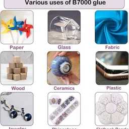 kvvtrades B-7000 Glue Multi-Purpose Transparent Adhesive for Jewellery, Shoes, Epoxy Clear Adhesive Glue image 4