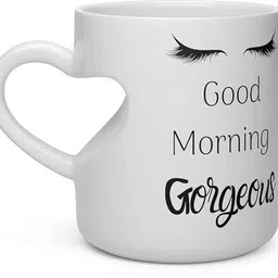 abhishekprint HEART HANDLE MUG Ceramic Coffee Mug image 2