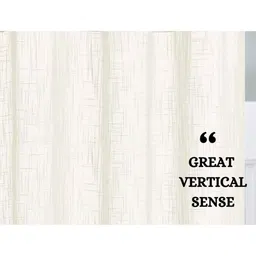 the conversion Cream Linen Solids 9ft sheer Rod Pocket Long Door Curtain image 4