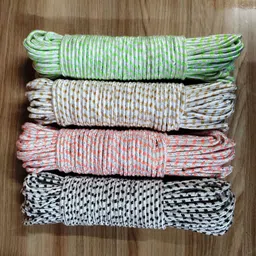 kabi aggro Rope for Cloth Drying 10 Meter each Pack of 4 Rassi Polyester Clothesline image 5