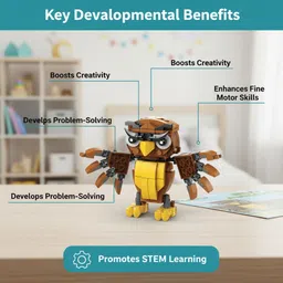 apex media and marketing india 3 in 1 Animal Blocks Set | Scorpion, Hawk & Owl| Educational & Creative Blocks image 4