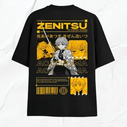 the rich state Men Printed Round Neck Cotton Blend Black T-Shirt image 2