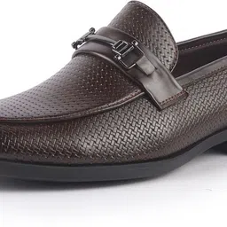 fausto Horsebit Buckle Classic Party Formal Shoes|Office, Meeting, Wedding Loafers Slip On For Men image 2