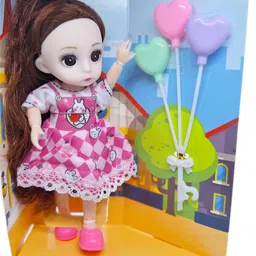 primefair Moveable Arms,Legs,Cute Princess Dolls with 3 Balloon Gudiya Dolls for Baby Girl-picture-15