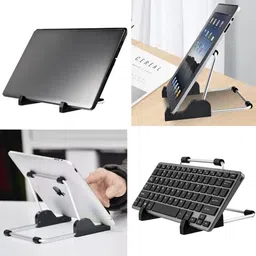 USPOT Universal Stand Holder Adjustable Tablet & E-Book Stand Universal Stand Holder Adjustable Tablet & E-Book Stand Tabs & Phablets Aluminium Floor and Desk Stand Rotatable Laptop Stand with Adjustable Height Compatible with Universal Laptops image 5