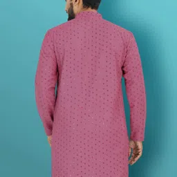 vebnor Men Self Design Jacquard Straight Kurta image 3