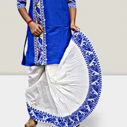 GOURI COLLECTIONS Jamdani Readymade Dhoti Pants (4Cb1) For Men – Mayur Puccha Design Embellished Men Dhoti-picture-14