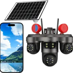 OneXsale 4K Solar WiFi CCTV Outdoor Security – PTZ, Night Vision, Motion Detection Security Camera image 1