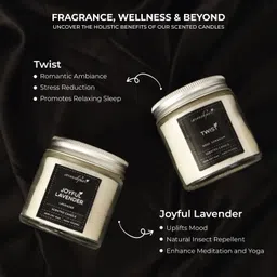 aromahpure Scented Candles - Handcrafted|Smoke-Free|Joyful Lavender & Twist Fragrance Candle image 3