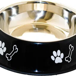 kiki n pooch Round Stainless Steel Pet Bowl image 1