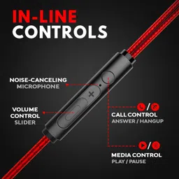 spinbot BattleBudz W20 Earphones with Boom Mic for Mobiles,PC,Xbox,PS4 ,PS5 Wired Gaming Headset image 3