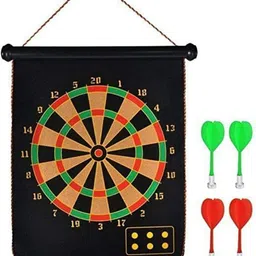 jayaansh traders Magnetic Dart Board 2 in 1 Both Side Magnetic Board With 4 Dart Enjoy For Kids… 35 cm Dart Board-picture-41