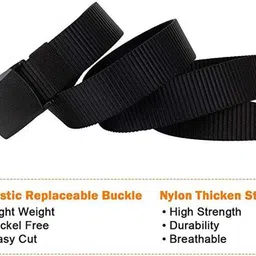 heneda Men Casual Black Nylon Belt image 2