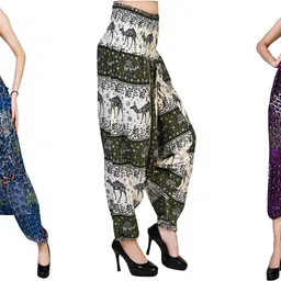 fusfus Printed Rayon, Cotton Women Harem Pants-picture-19