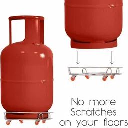 rbgiit Stainless Steel Heavy Duty Cylinder Trolley/stand Gas Cylinder Trolley K0 Stainless Steel Kitchen Trolley image 4