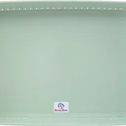 heart home Plastic Q-3 Multiuses Designer Unbreakable Plastic Storage Basket Pack of 4 (Green) Storage Basket image 2