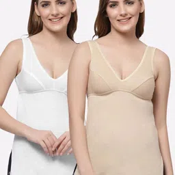 floret Women White, Beige Camisole-picture-26