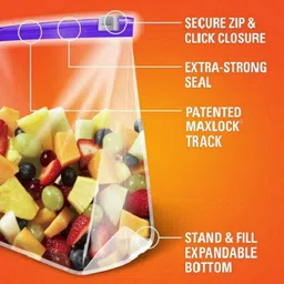 vitever Zip Lock Reusable Fresh Vegetable Food Storage Freeze Zipper Pouch (PACK OF 10) Travel Storage Vacuum Bags image 4