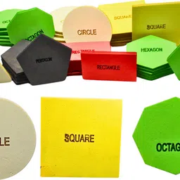 the labworld 2D Geometric Math Shapes Set, 35 Pieces, Foam Soft for kids image 3