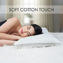 vjstar Cotton Sleeping Pillow Pack of 1 Solid image 4