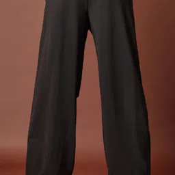 dockstreet Men Solid Black Track Pants image 2