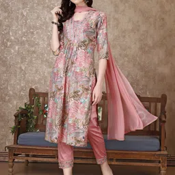 berrylicious Women Viscose Rayon Kurta Pant Dupatta Set image 1