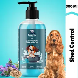 furryfix Natural Shed Control 2 in 1 Conditioner Shampoo for Dogs and Cats Whitening and Color Enhancing, Conditioning, Anti-fungal, Allergy Relief, Anti-itching Lavender Dog, Cat Shampoo-picture-14