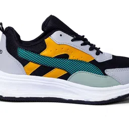 wearish Stylish Lightweight Black Green Running Sports shoes Breathable Mesh Walking Gym Sneakers For Men image 5