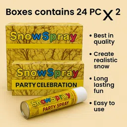 festivaura Snow Spray Pack of 48 | Perfect for Haldi, Birthday & Christmas Celebrations Snow Spray image 5